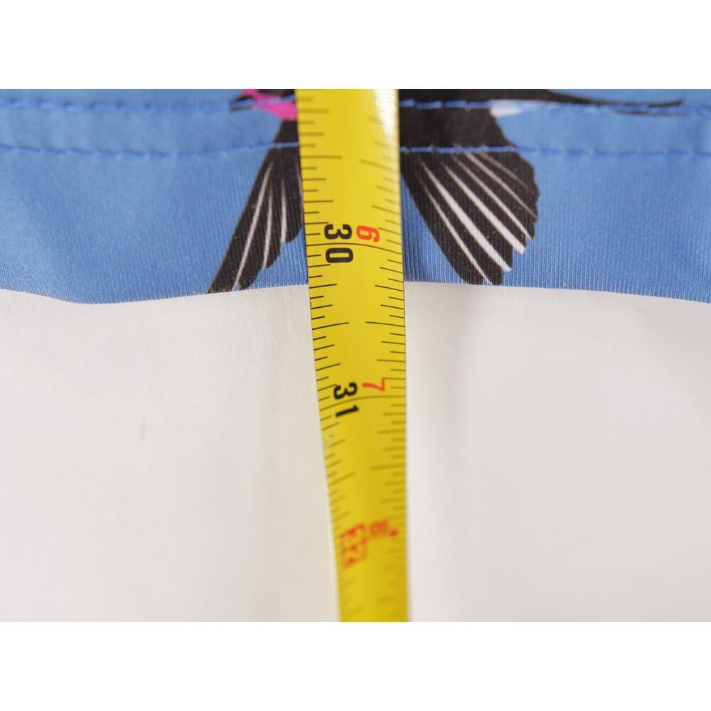 Waggle Men's XL Blue Bird Print Golf Polo Shirt Short Sleeve Performance - Picture 7 of 8